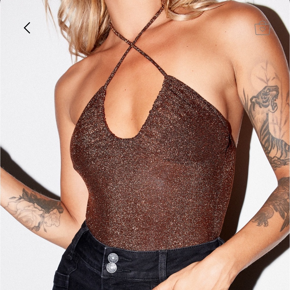 Motel Rocks Larissa Bronze Bodysuit